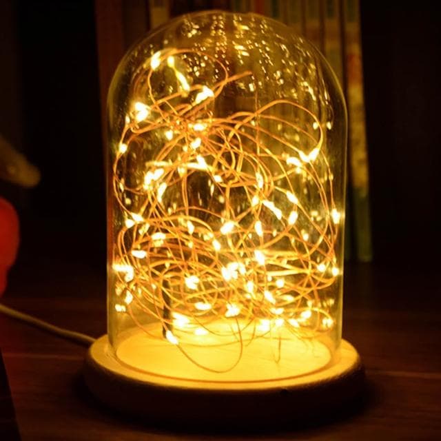 LED氛圍燈 (玻璃 小夜燈 桌燈 交換禮物 情侶 告白神器 七夕 情人節 聖誕節 檯燈 床頭燈 LED K11117)