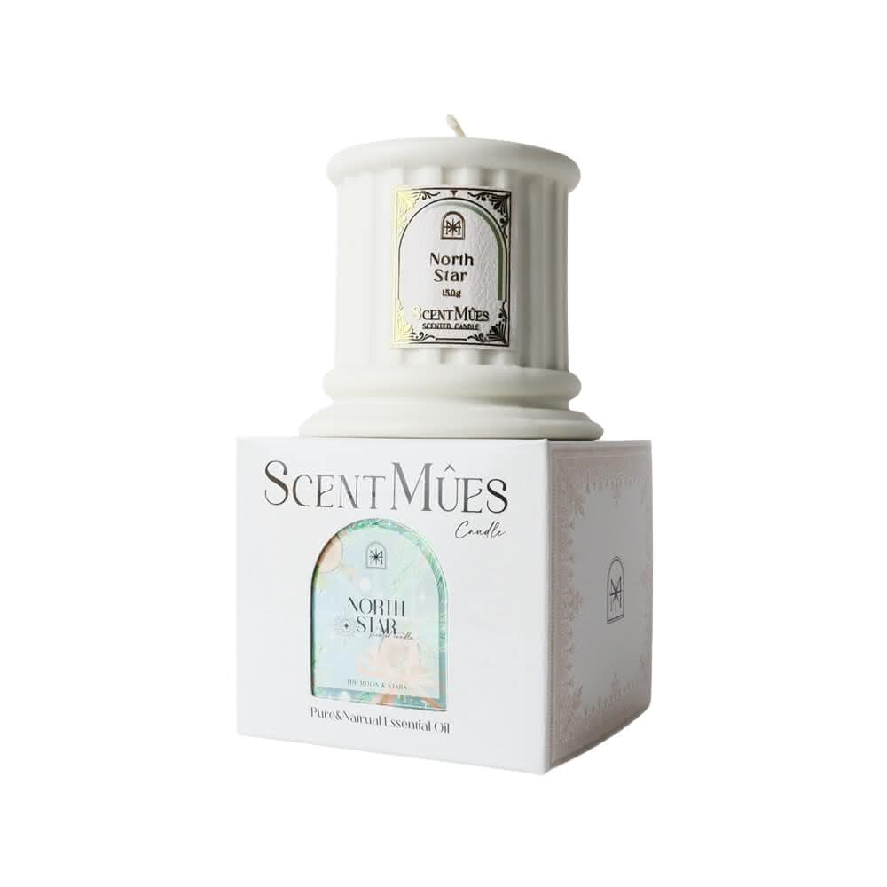 【ScentMues 森繆斯】Mucha 極星 精油香氛大豆蠟燭150g 松脂木質調(慕夏 月與星辰系列)