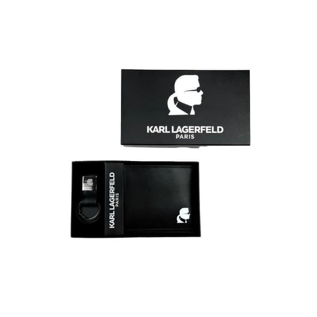 【KARL LAGERFELD 卡爾】卡爾 Karl 禮盒組 鑰匙圈 卡夾 錢包 皮夾禮盒 真皮皮夾 錢包 生日禮物 皮夾 送禮  #1013