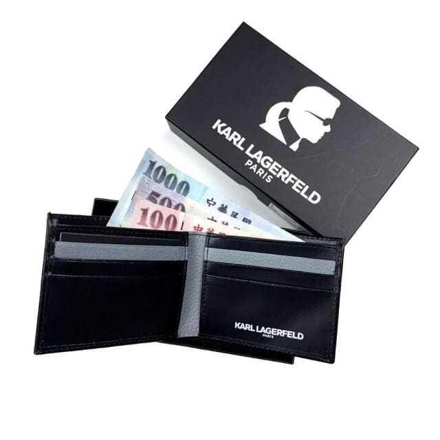 【KARL LAGERFELD 卡爾】卡爾 Karl 禮盒組 鑰匙圈 卡夾 錢包 皮夾禮盒 真皮皮夾 錢包 生日禮物 皮夾 送禮  #1013