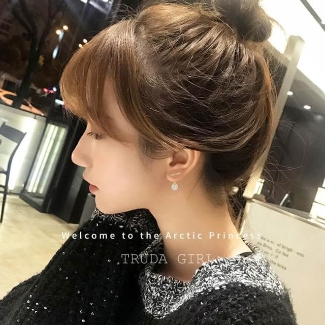 《杜達女孩》兩種戴法 超精緻氣質簡約仿鑽石一字仿珍珠耳環 小巧 耳環 耳釘 耳飾 排鑽耳環 仿珍珠耳環 仿鑽耳環 韓國