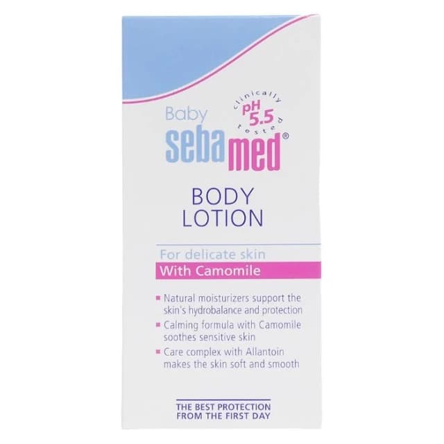 【SEBAMED 施巴】施巴 Sebamed 嬰兒潤膚乳液 200ml 金盞花植萃乳液 PH5.5 聖約翰花 按壓式 寶寶乳液 嬰兒護膚乳液