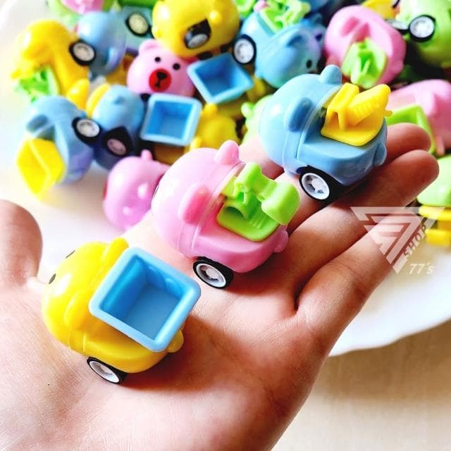 『工程動物迴力小車』迷你小車 動物迴力車 玩具車  回力小車 迷你迴力車 兒童玩具車 小汽車 分享禮玩具