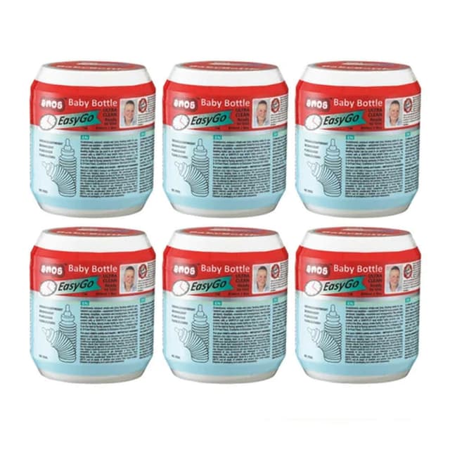 AMOS拋棄式奶瓶-6入(250ml/拋棄式/奶瓶/內附三合一奶嘴)