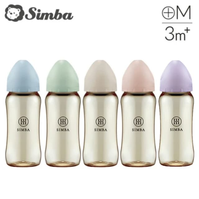 【Simba 小獅王辛巴】蘊蜜鉑金PPSU寬口防脹氣奶瓶360ml(全齡適用/寬口奶瓶/十字孔)