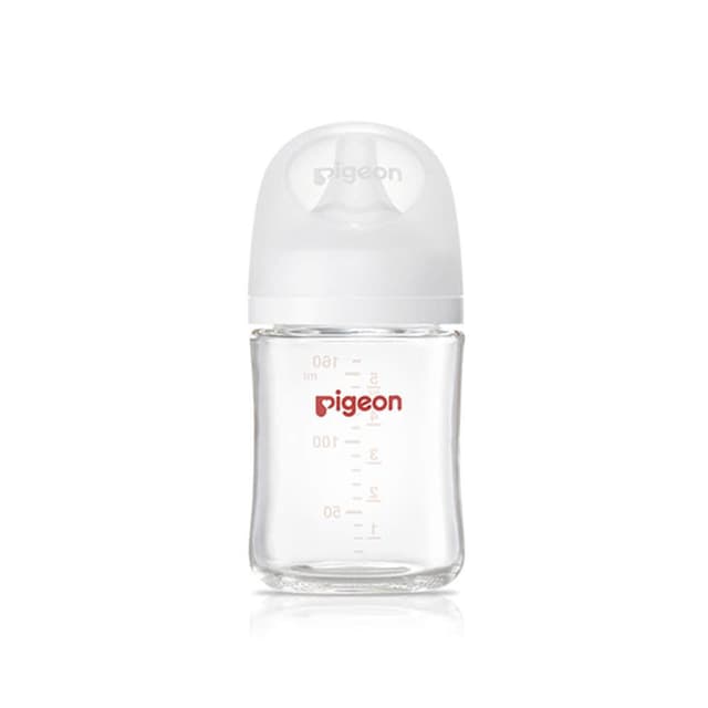 【Pigeon 貝親】第三代母乳實感玻璃奶瓶160ml-純淨白(玻璃奶瓶)