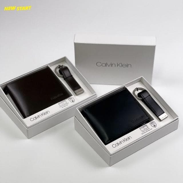 【Calvin Klein】New START精品服飾-員林 現貨免運 Calvin Klein CK 多卡層/零錢袋 男生短夾 禮盒 短夾 錢包