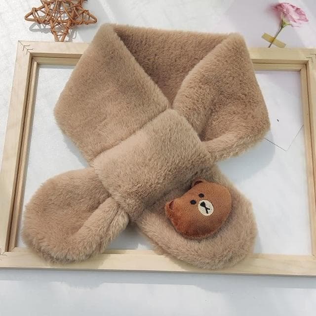 【JDUDS】新款兒童秋冬毛絨圍巾 可愛圍巾 兒童圍脖 動物圍巾 小孩圍巾 舒適圍巾 寶寶圍巾