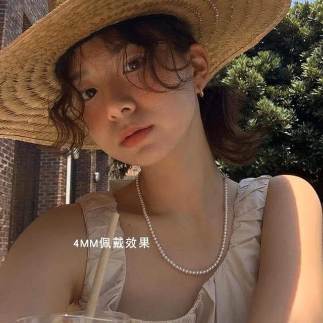 【Paiya 派亞】正圓極光baby迷你深海貝珠珍珠項鍊小燈泡輕奢高檔經典鎖骨鏈過年送禮送閨密