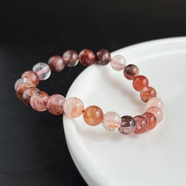 【Paiya 派亞】10mm紅膠花手鏈 紅色水晶紅幽靈異象水晶手鏈送禮好物/交換禮物