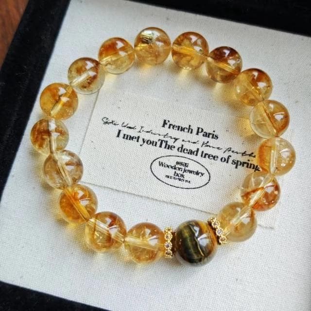 【Paiya 派亞】黃塔晶水晶虎眼石手鏈能量水晶增好運手串送禮好物/交換禮物