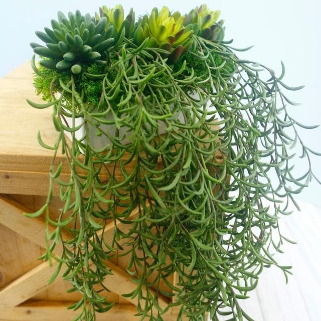 【HUGO DECO 榆果傢飾】高擬真紫弦月藤蔓植栽(擬真植物/禮物/綠化/永不凋零/佈置/蕨類)