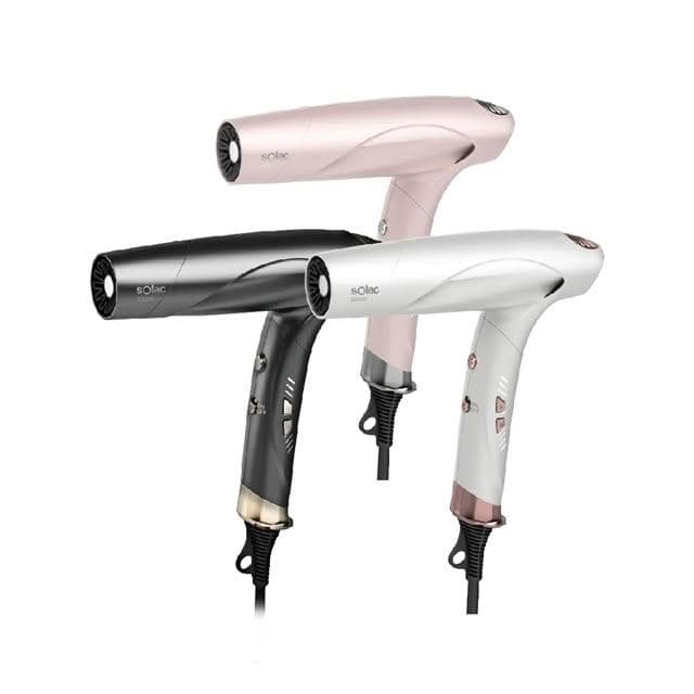 【SOLAC】智能中和離子吹風機 鈦灰色/珍珠白/櫻花粉  SD-1300