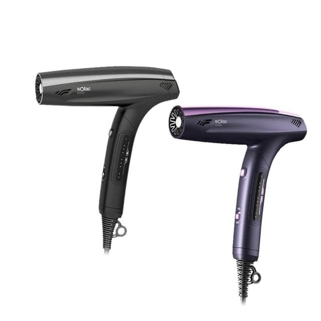 【SOLAC】雙效離子智能吹風機 星宇黑/極光紫   SD-1600