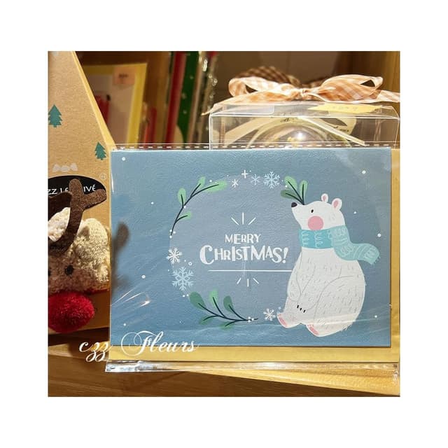 聖誕動物的祝福 聖誕卡片(聖誕禮物/耶誕節/聖誕卡片/交換禮物)