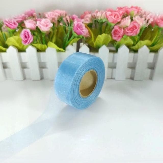 12H快速出貨 (氣球快易送)  3cm 雪紗緞帶 1米 蝴蝶結 捧花緞帶 禮物包裝 裝飾 絲帶 緞帶 真珠紗 珍珠紗