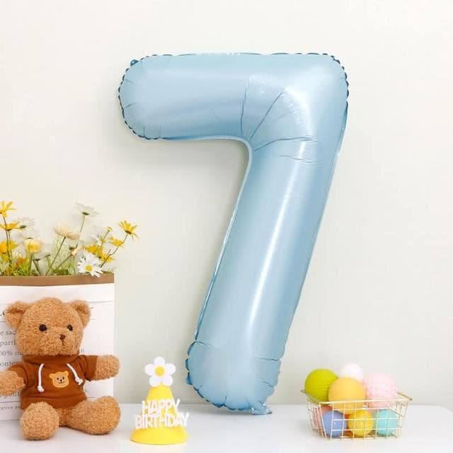 12H快速出貨 (氣球快易送)  40吋藍粉數字氣球 70公分 藍色數字氣球 粉色數字氣球 氣球 數字0-9 生日派對 生日氣球