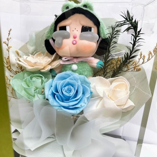 12H快速出貨 (氣球快易送)  CRYING AGAIN 哭蛙哭蛙小花束禮盒 情人花束 禮物 告白花束 乾燥花束 情人節 求婚花 禮盒