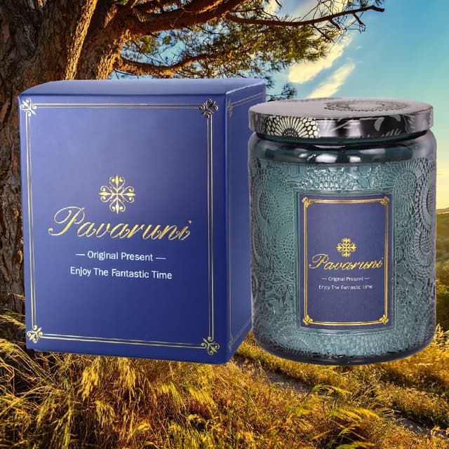 【Pavaruni】美國原創六祖檀木香薰蠟燭禮盒100種香味大豆植物蠟燭香氛蠟燭精油(香薰蠟燭香氛蠟燭)