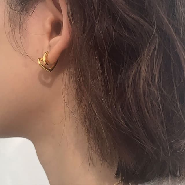 【KEDDY】女生-耳環-s925純銀-愛心耳環-小耳環-抗過敏耳環-扣式耳環-正韓耳環-可愛耳環-小禮物-情人節禮物