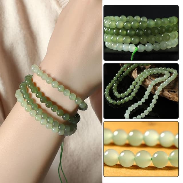 【KEDDY】和田玉黃口料多圈手串-項鍊-手鍊-玉項鍊-佛珠手串-串珠項鍊-漸層項鍊-多圈手鍊-長項鍊-保平安-長輩禮物