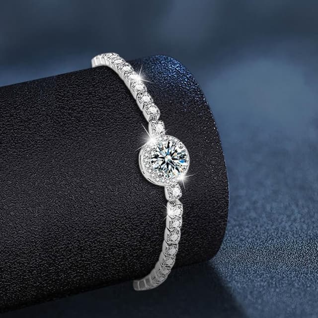 【KEDDY】高級感-莫桑石-飾品-輕奢-小眾設計-閨蜜手鍊-手環-女生生日禮物-首飾-手鍊女-s925-純銀-滿天星手鍊