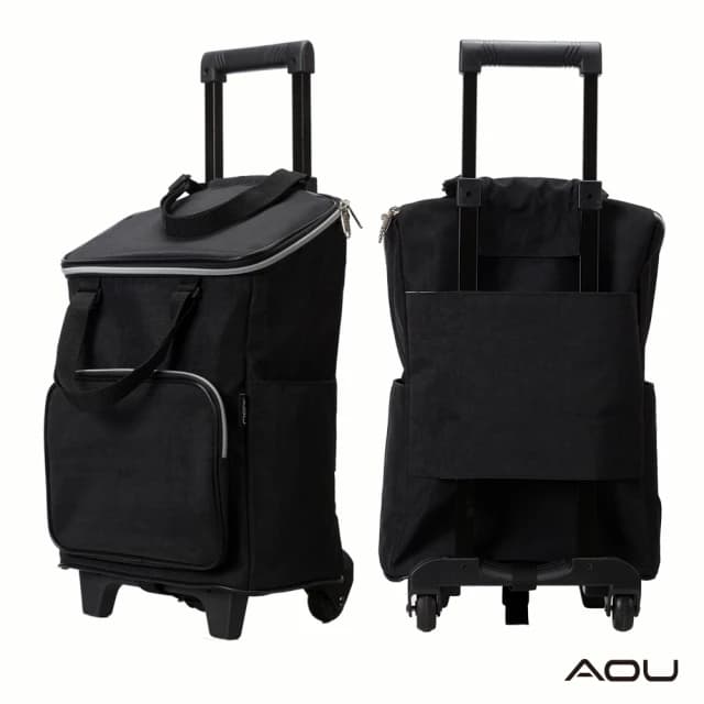 【AOU 微笑旅行】台灣製 高防水耐重布料 購物車 菜籃車 載運車 買菜車
