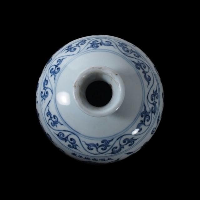 《博古珍藏》明宣德 青花纏枝蓮紋梅瓶 早期收藏 老件文物 花瓶瓷器 博物館級 附錦盒