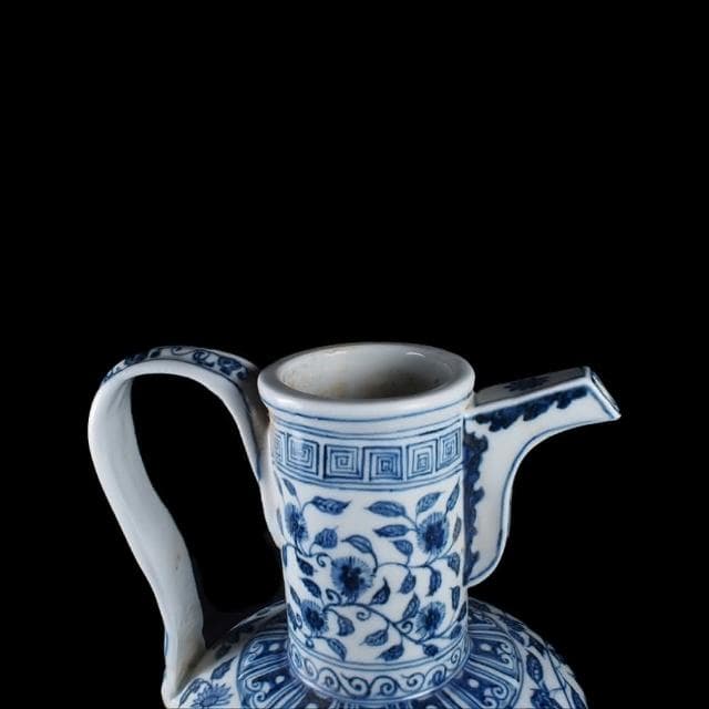 《博古珍藏》明宣德 青花花卉紋執壺 高37公分 早期收藏 老件文物瓷器 博物館級 附錦盒