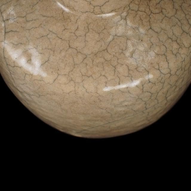 《博古珍藏》宋 哥窯米黃釉花瓶 早期收藏 老件瓷器