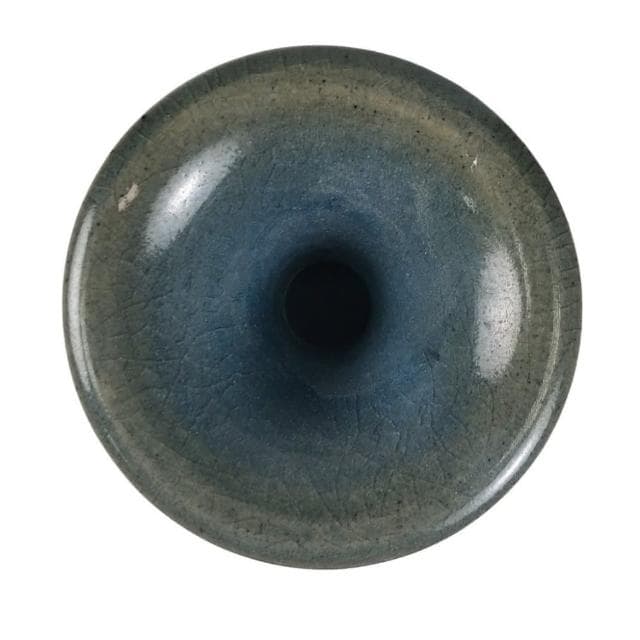 《博古珍藏》宋 鈞窯天藍釉紫紅斑玉壺春瓶 老件花瓶瓷器 早期收藏