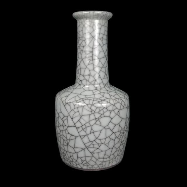 《博古珍藏》宋 官窯紙槌瓶 早期收藏 老件花瓶瓷器