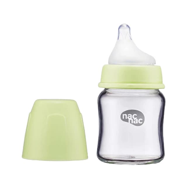 【nac nac】妍心35%晶透防脹氣玻璃寬口奶瓶120ml
