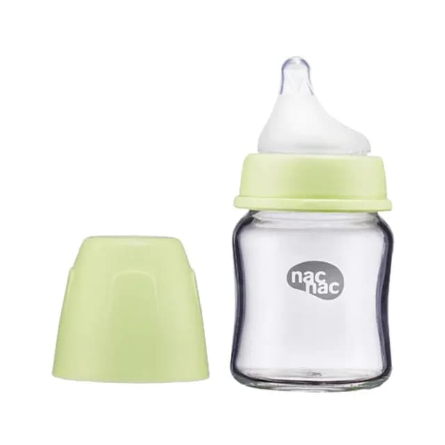 【nac nac】妍心35%晶透防脹氣玻璃寬口奶瓶120ml