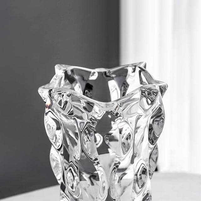 5Cgo🏆捷克BOHEMIA進口水晶玻璃桑巴花瓶歐式輕奢客廳茶几擺件本商品屬客定代購或預購性質  出貨需7-10工作天運送時間-305