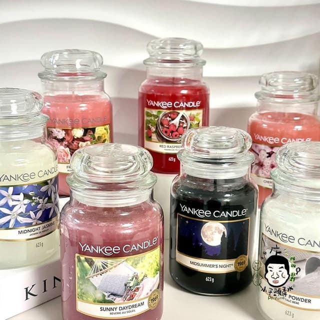 【YANKEE CANDLE】YANKEE CANDLE 香氛蠟燭 623g 仲夏之夜/裁剪玫瑰/夜半茉莉/紅樹莓/粉紅櫻花(櫻花香氛)《小平頭香水店》