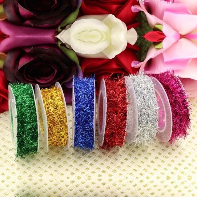 金蔥絲裝飾彩條 (金蔥絲 彩條 絲條 DIY材料 手作材料 裝飾配飾 節慶佈置 禮物盒包裝 耶誕節)