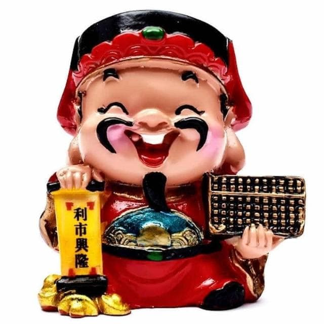 五路財神 汽車擺件 如意算盤利市 興隆開業 小禮物 招財小物 招財吊飾 居家裝飾 小公仔 收銀台擺件