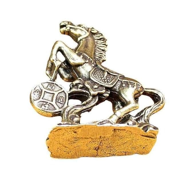 純銅馬擺件 黃銅實心招財進寶 馬案頭工藝品 擺飾古玩 老銅器小禮物 中式復古工藝品 銅雕品 台灣出貨 附發票