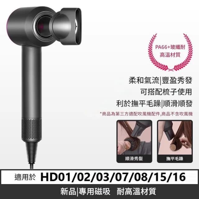Dyson吹風機風嘴 全新材質副廠 防風翹 順滑 烘罩 擴散風嘴 適用HD01/03/07/08/15