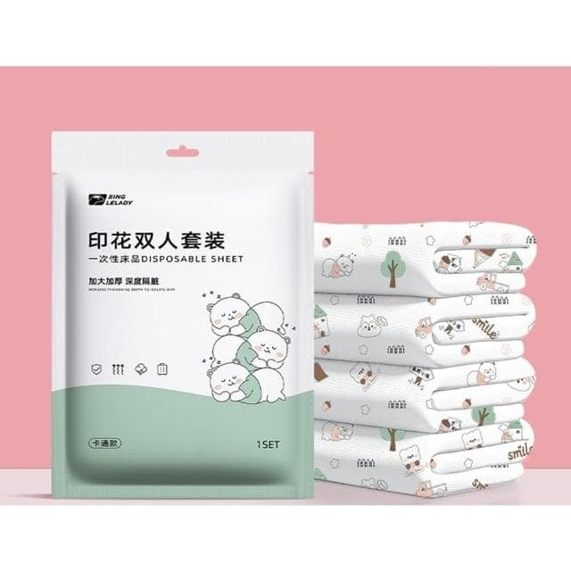 一次性床單 - 雙人四件組 (加寬加大升級版)