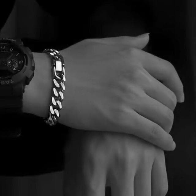 【CReAM】Hont鈦鋼潮男型男嘻哈中性男性平扣手環手鍊(生日 禮物 送禮 禮盒)