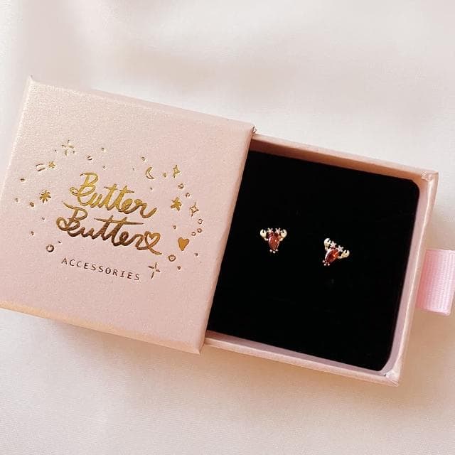 【ButterButter】Lobster 可愛紅色小龍蝦 精緻亮鑽 金色女耳環(新年 過年 送禮 禮物)