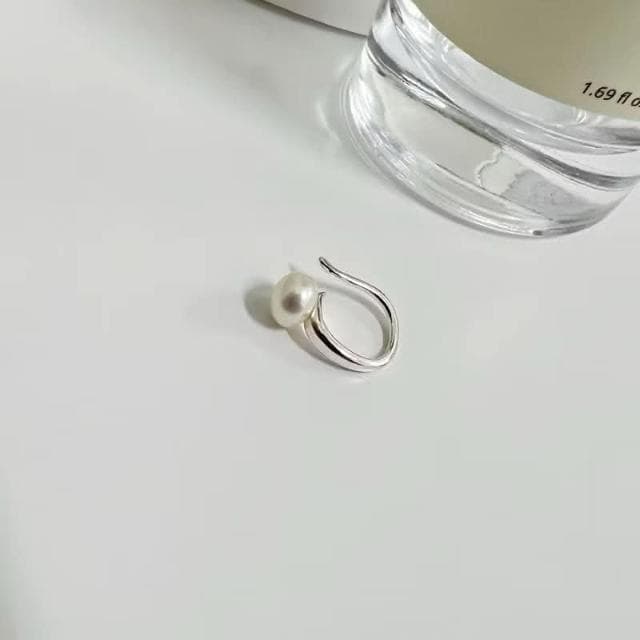 現貨 實拍 S925 純銀 韓國空運 天然珍珠耳骨夾  耳夾 耳飾 耳環 男 女