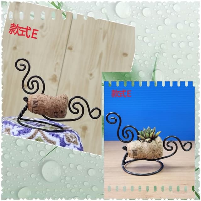 &lt;dongyang&gt; 手作鋁線-軟木塞盆栽款式E不含植物(多肉盆器 送禮 節日 手作鋁線 鋁線座)