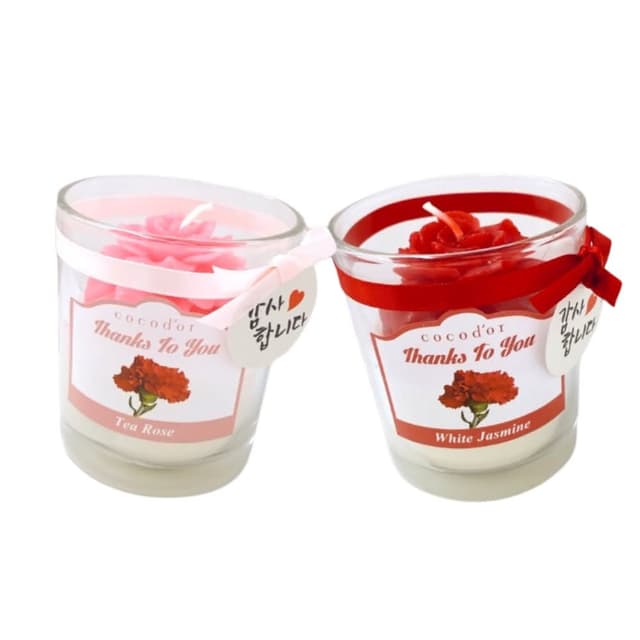 【cocodor】即期品 香氛精油蠟燭 玫瑰花茶+白茉莉 130g-2入組(效期2025/12)
