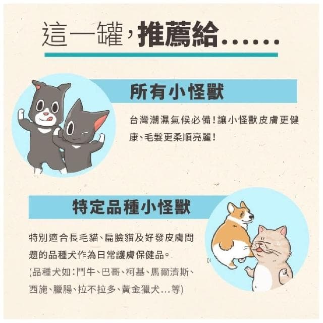 【怪獸部落】護膚魚油 犬貓皮膚保健 70顆(寵物保健品 寵物保養品 犬貓保健)