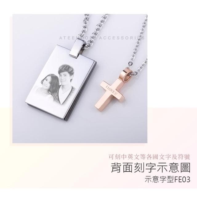 【ATeenPOP】情侶項鍊 對鍊珠寶白鋼項鍊 甜蜜誓約 單個價格 十字架 情人節禮物 AC4111