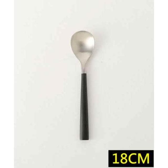 【柳宗理】日本高質感不鏽鋼黑柄樺木湯匙18cm(交換禮物 聖誕禮物 甜點匙)