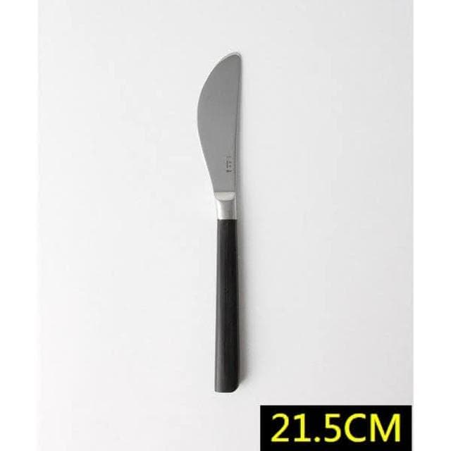 【柳宗理】日本高質感黑柄樺木不鏽鋼甜點刀21.5cm(交換禮物 聖誕禮物 餐刀)
